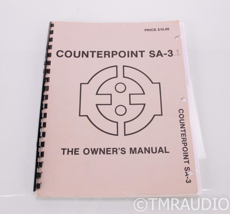 Counterpoint SA-3.1 Vintage Stereo Tube Preamplifier; LSP Standard Upgrade HOLD PSU repair