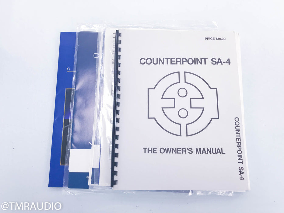 Counterpoint SA-4 Mono Tube Power Amplifier