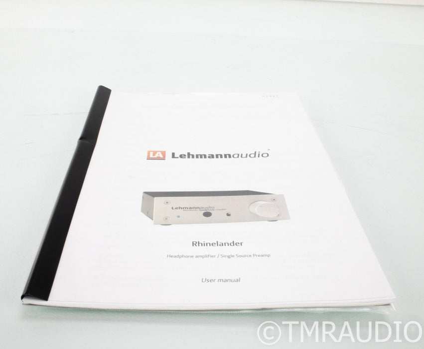 Lehmann Audio Rhinelander Headphone Amplifier; Black
