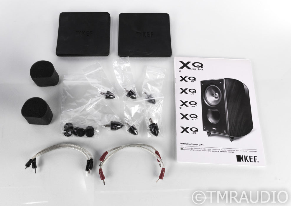 KEF XQ10 Bookshelf Speakers; Khaya Mahogany Pair