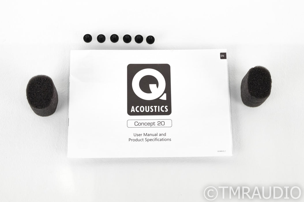 Q Acoustics Concept 20 Bookshelf Speakers; Piano Black Pair