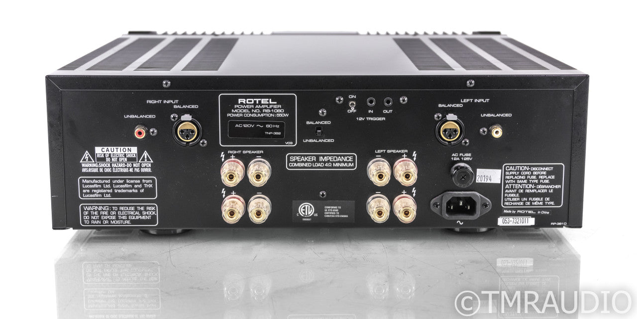 Rotel RB-1080 Stereo Power Amplifier; RB1080
