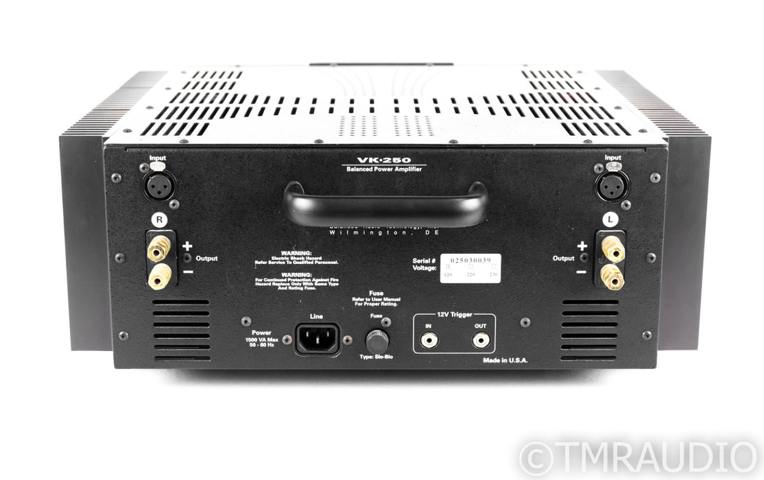 Balanced Audio Technology VK-250 Stereo Power Amplifier; VK250; BAT-PAK