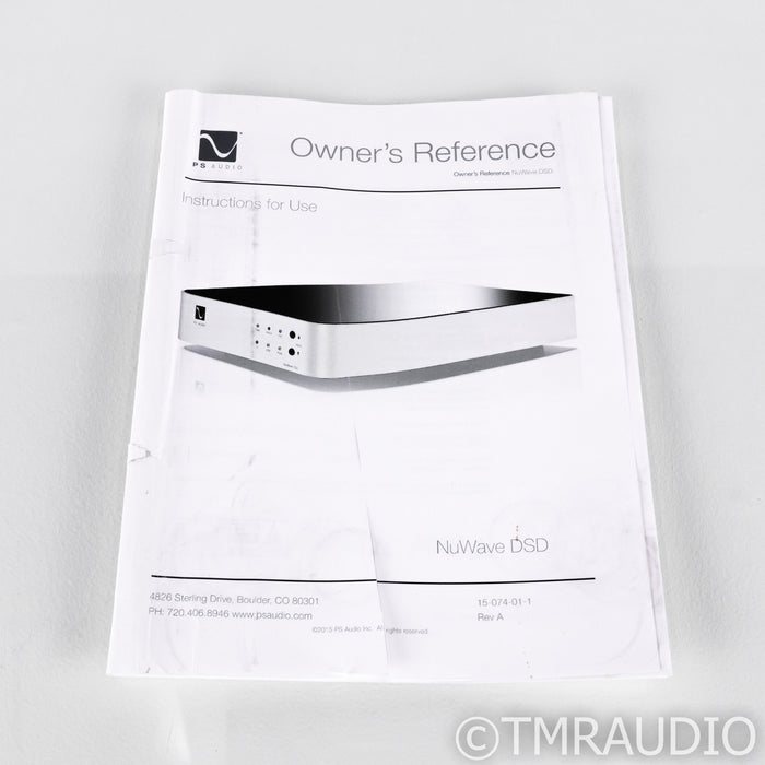 PS Audio NuWave DSD DAC; D/A Converter