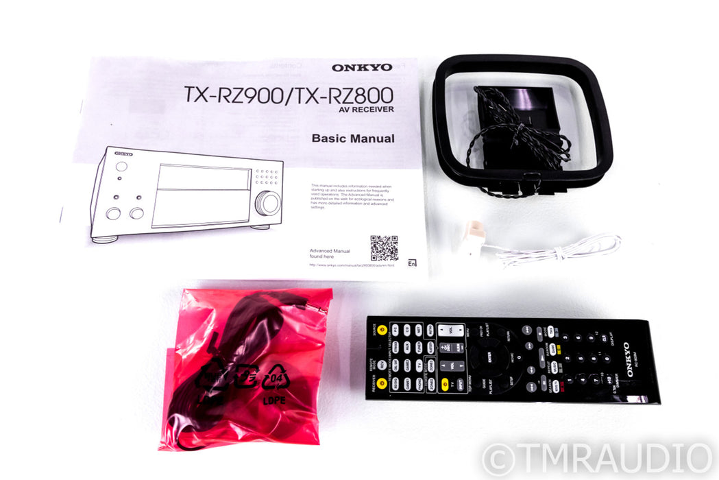 Onkyo TX-RZ800 7.2 Channel Home Theater Receiver; TXRZ800; Remote; MM Phono