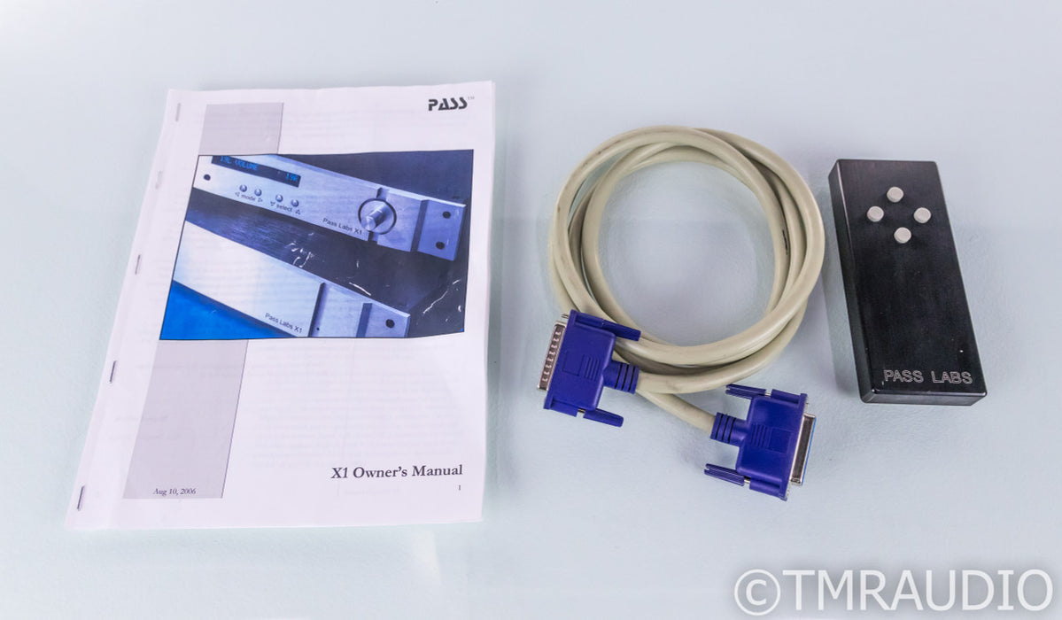 Pass Labs X1 Stereo Preamplifier; X-1; Remote