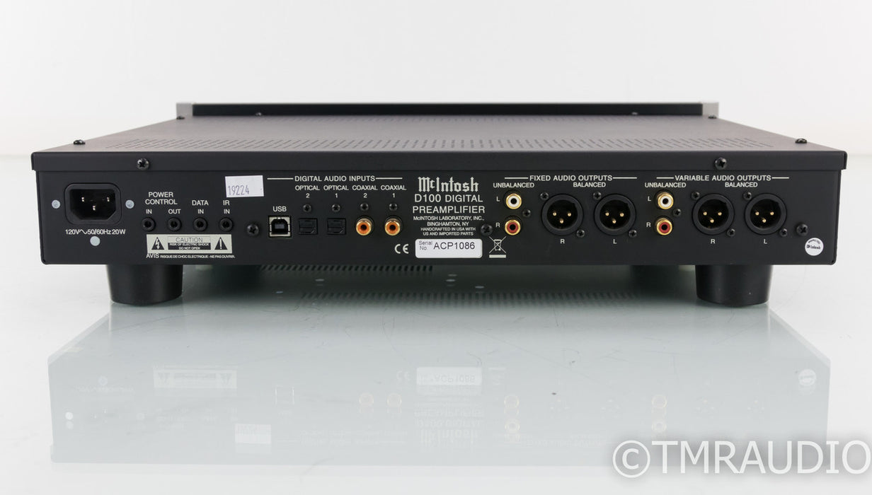McIntosh D100 DAC; D/A Converter; Digital Preamplifier; D-100; Remote