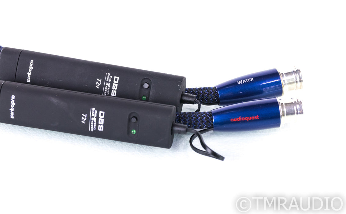 Audioquest Water XLR Cables; .5m Pair Balanced Interconnects; 72v DBS