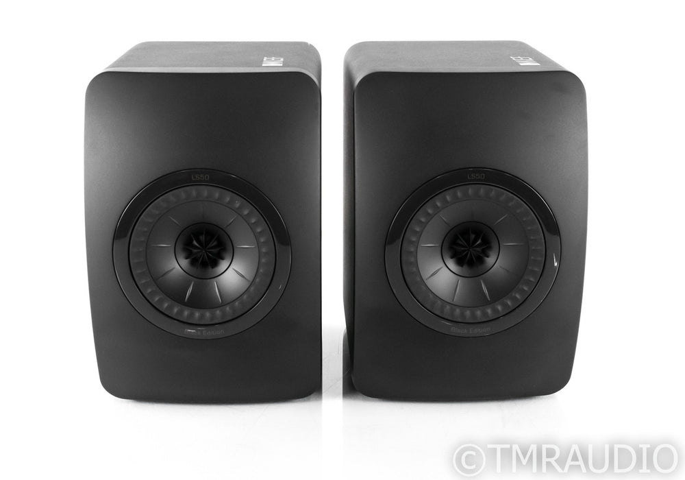 KEF LS50 Black Edition Bookshelf Speakers; All Black Pair; LS-50