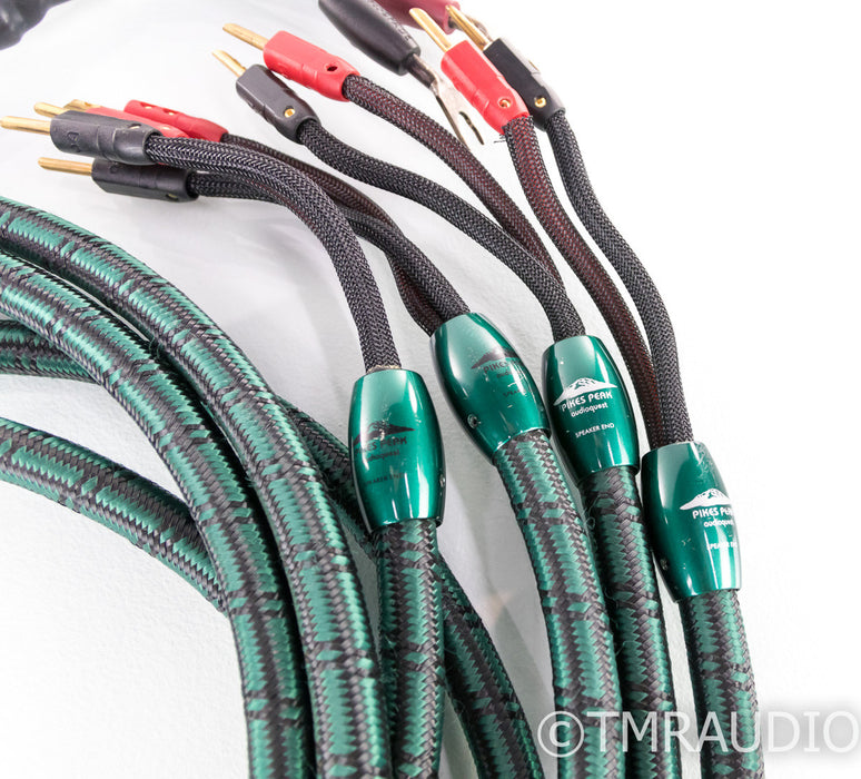 Audioquest Pikes Peak Shotgun Bi-Wire Speaker Cables; 8ft Pair; 72v DBS