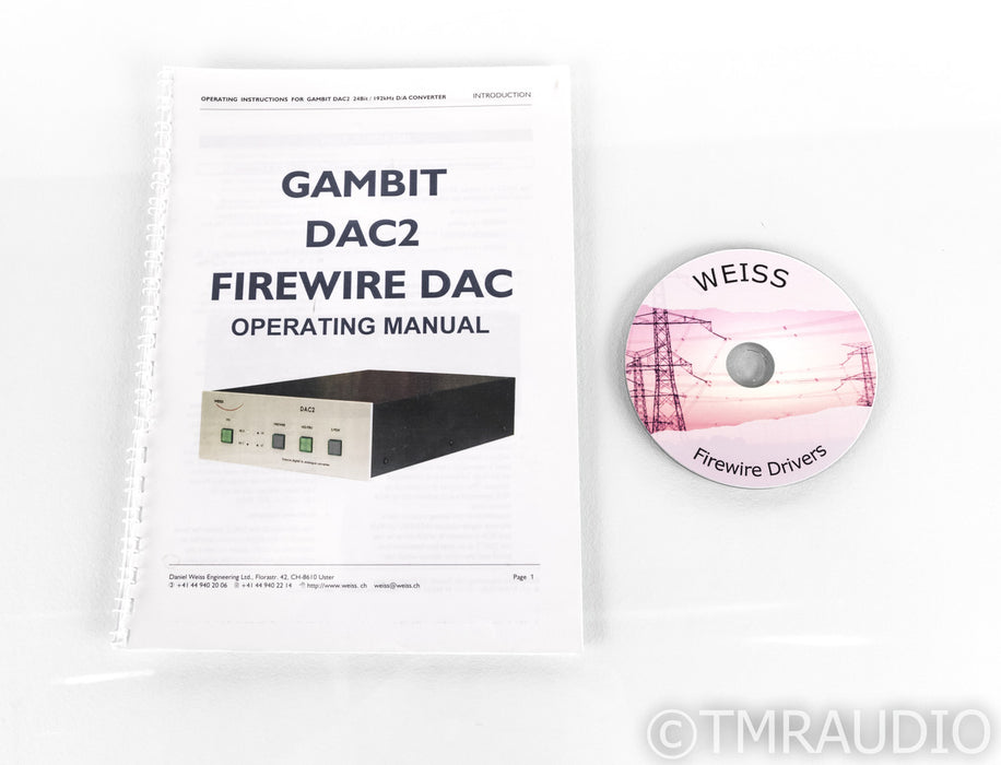Weiss DAC2 DAC; D/A Converter; DAC-2; Firewire