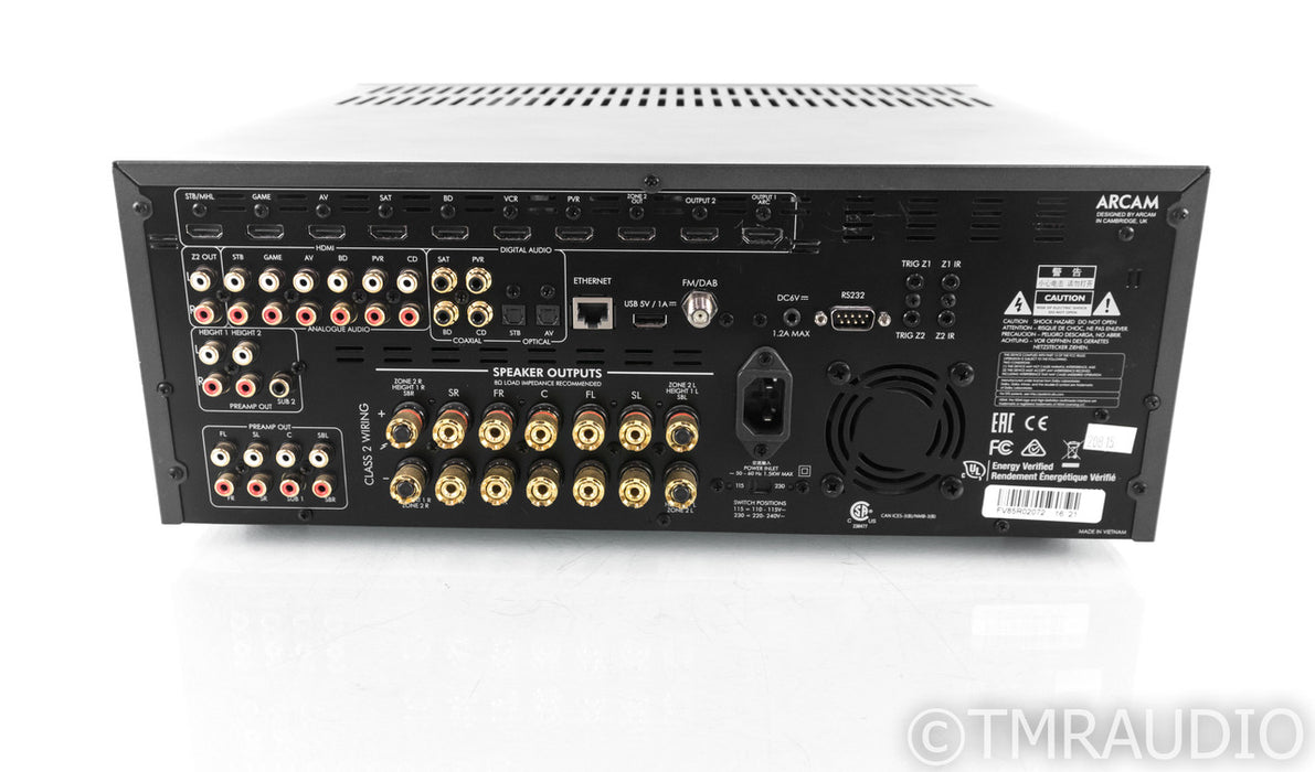 Arcam FMJ AVR850 7.1 Channel Home Theater Receiver; AVR-850; Remote
