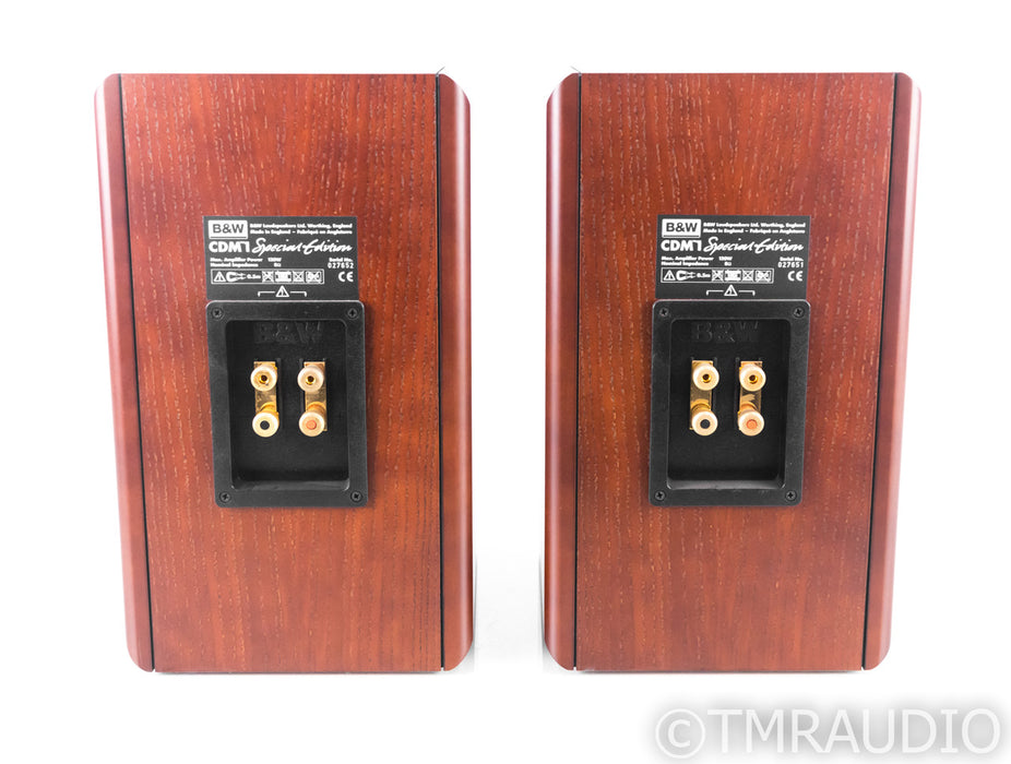 B&W CDM1SE Bookshelf Speakers; Red Ash Pair; CDM-1SE