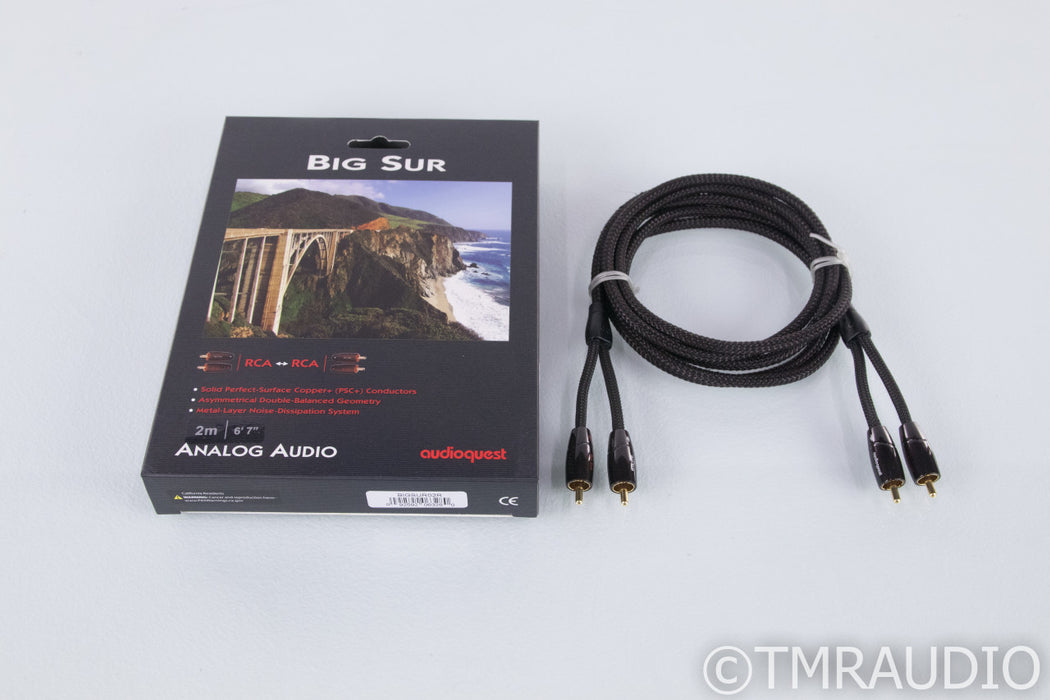 AudioQuest Big Sur RCA Cables; 2m Pair Interconnects