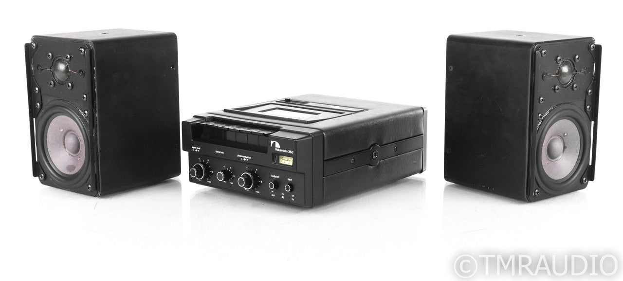 Nakamichi 350 Portable Cassette Recorder; ADS 2002 Power Converter / Speakers