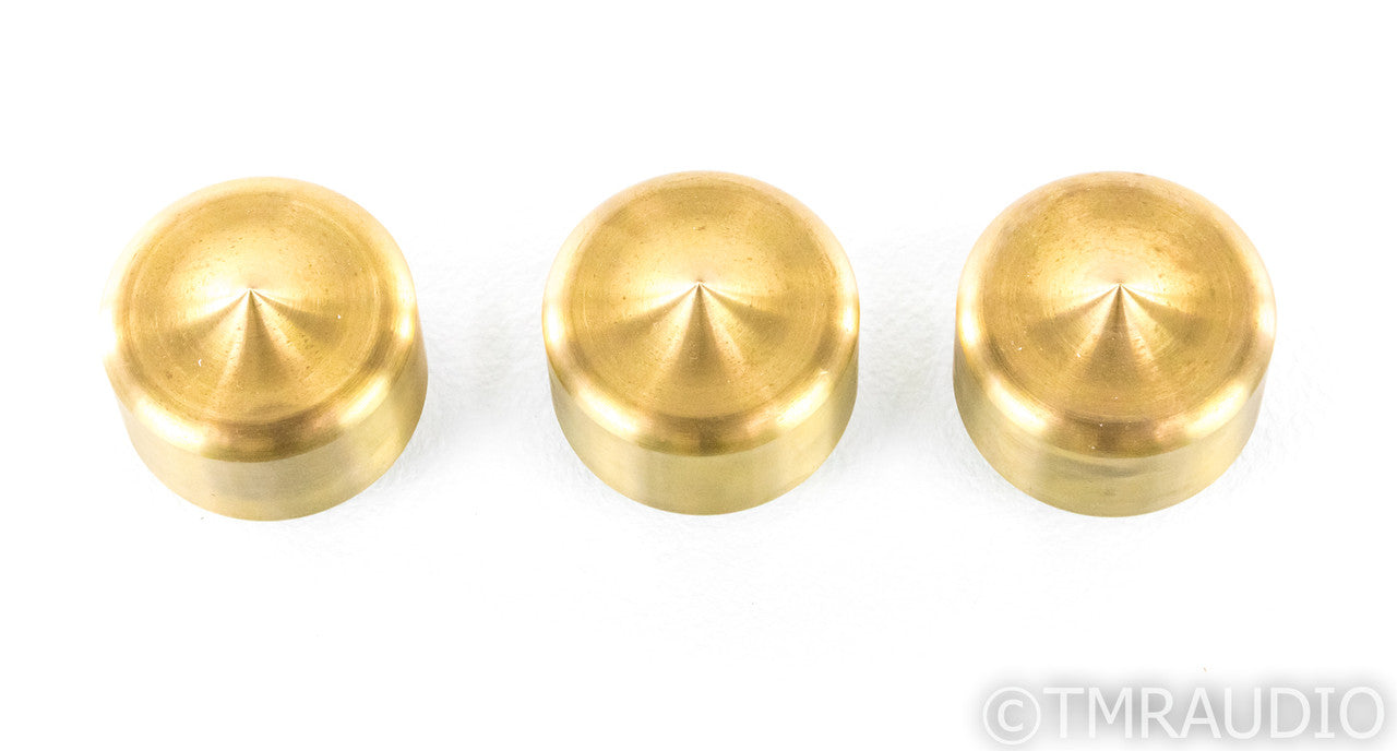 Mapleshade Heavyfoot Low 1.5" Brass Isolation Feet; Set of 3; Unthreaded
