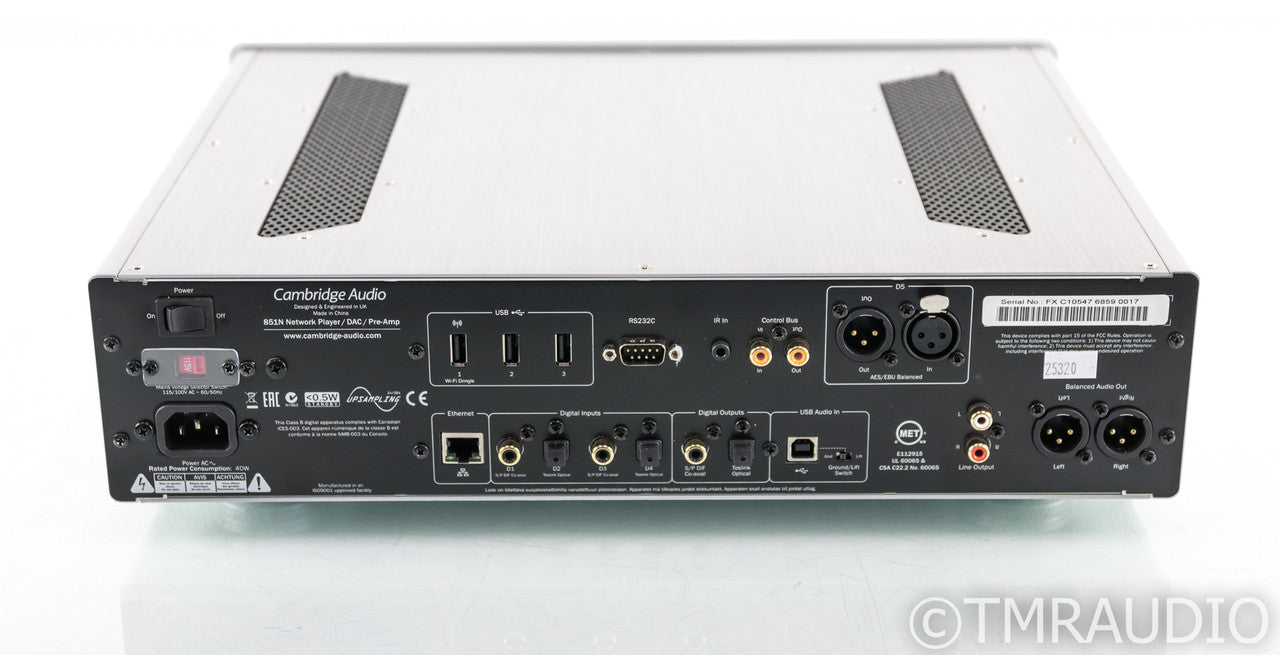 Cambridge Audio Azur 851N Streaming DAC; D/A Converter; Remote (No AES/EBU Out)