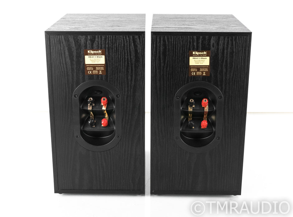 Klipsch RB-61 II Bookshelf Speakers; Black Pair; RB61-2