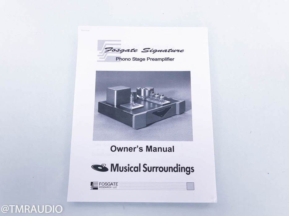 Musical Surroundings Fosgate Signature Tube Phono Preamplifier