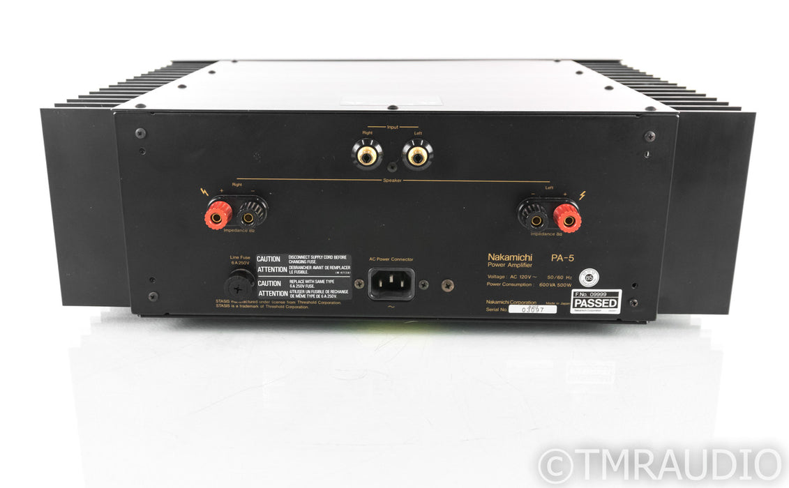 Nakamichi PA-5 Vintage Stereo Power Amplifier; PA5