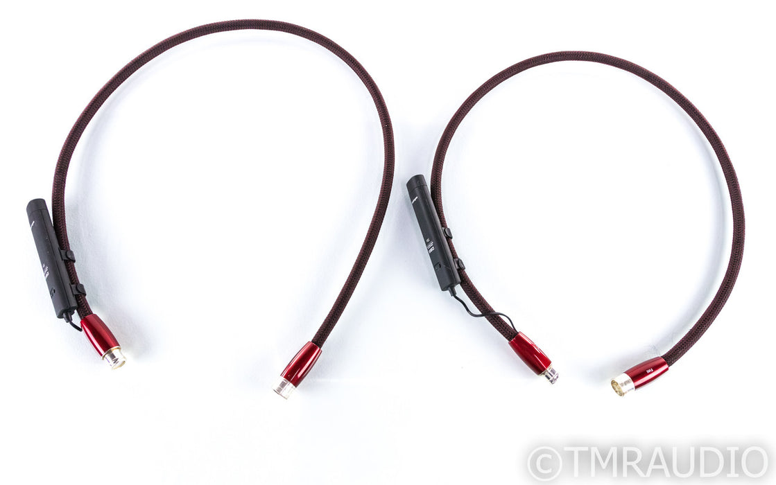 AudioQuest Fire XLR Cables; 1m Pair Balanced Interconnects; 72v DBS