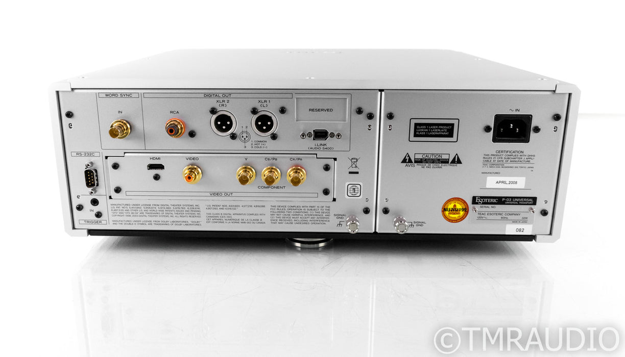 Esoteric P-03 Universal CD / SACD / DVD Transport; P03; Remote