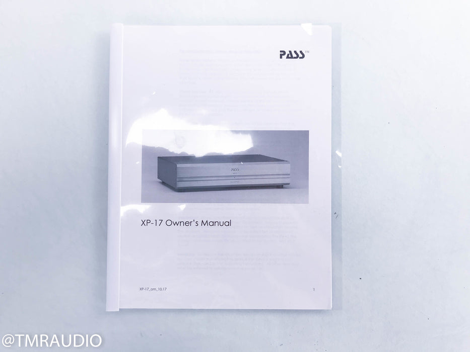 Pass Labs XP-17 Phono Preamplifier