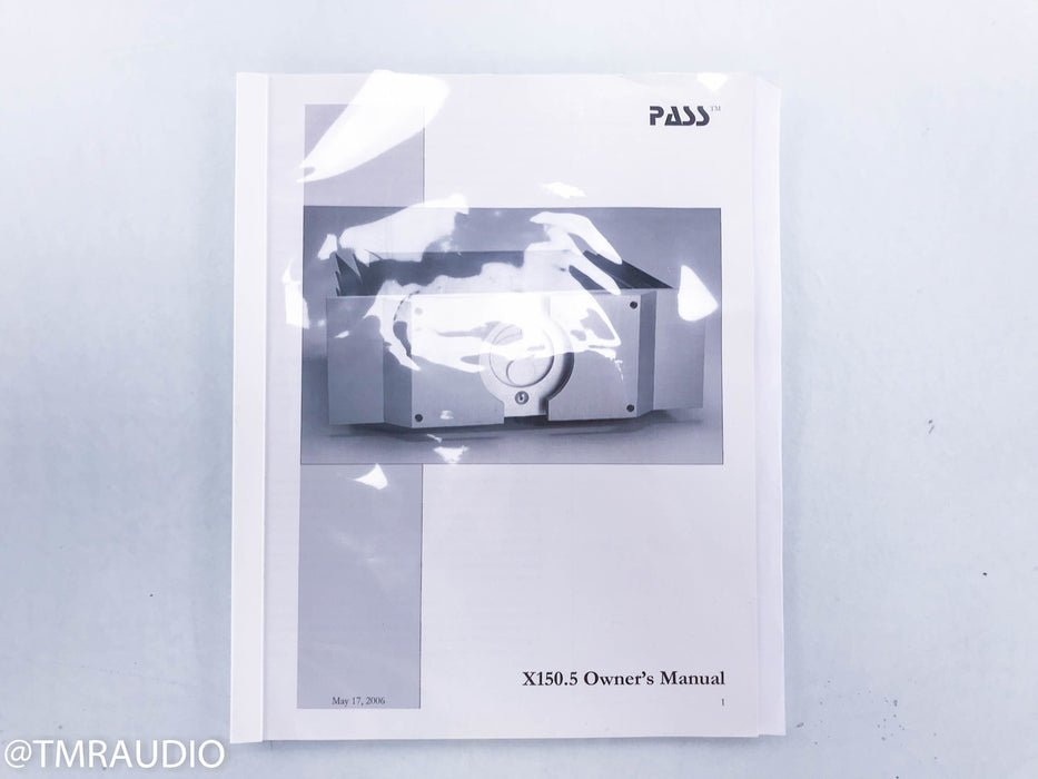 Pass Labs X150.5 Stereo Power Amplifier