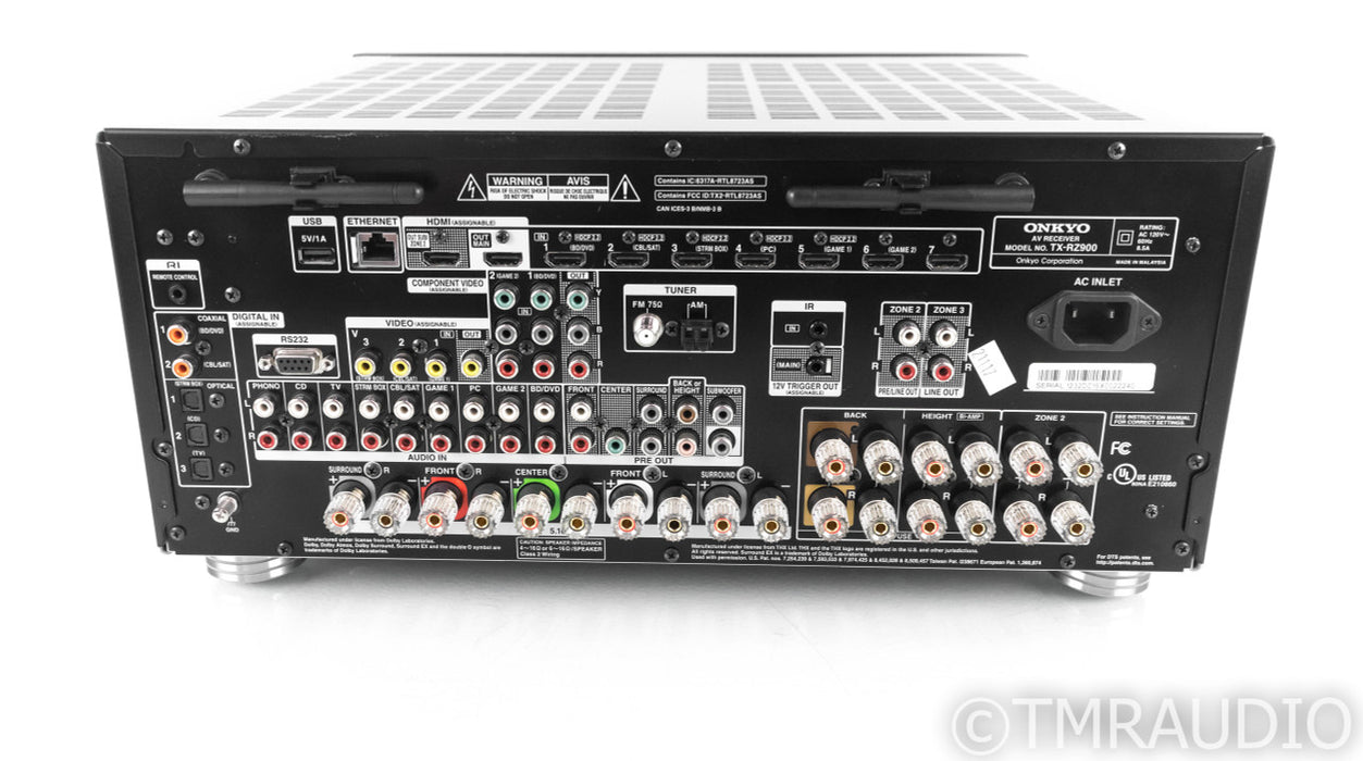 Onkyo TX-RZ900 7.2 Channel Home Theater Receiver; TXRZ900; AS-IS (Bad HDMI)