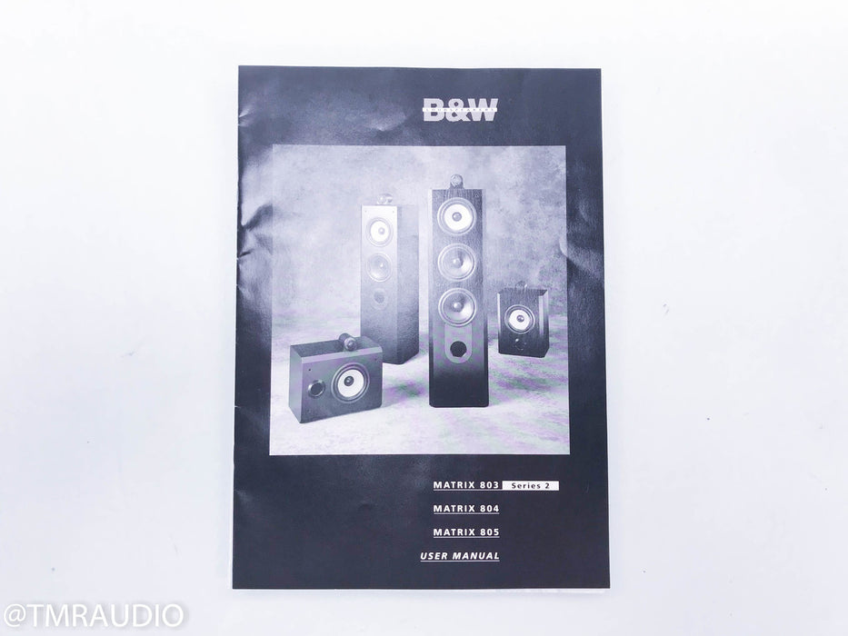 B&W Matrix 805 Bookshelf Speakers