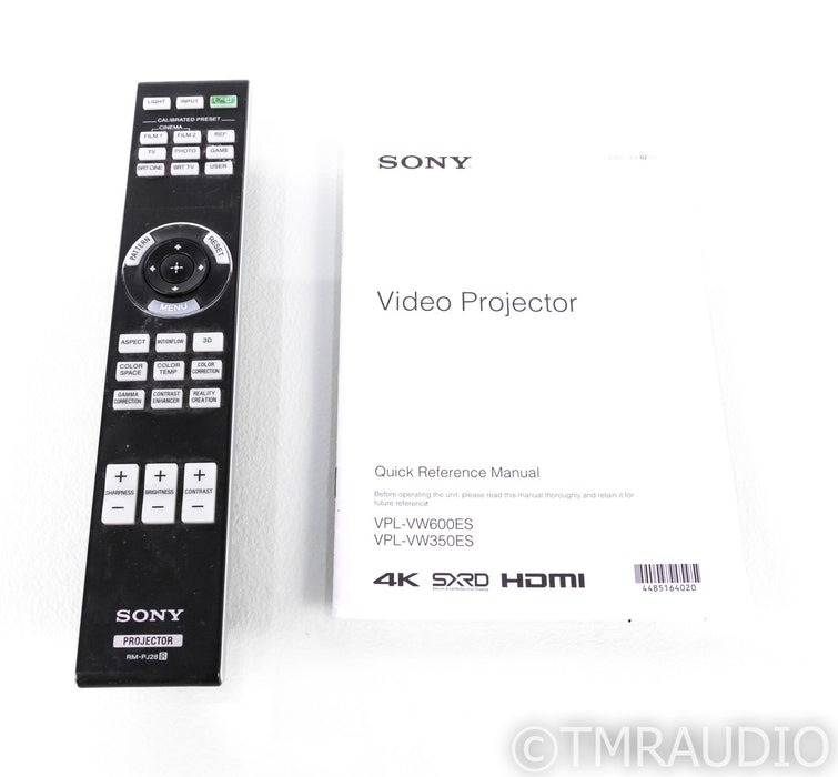 Sony VPL-VW350ES Full 4K Home Theater Projector; VPLVW350ES; Remote