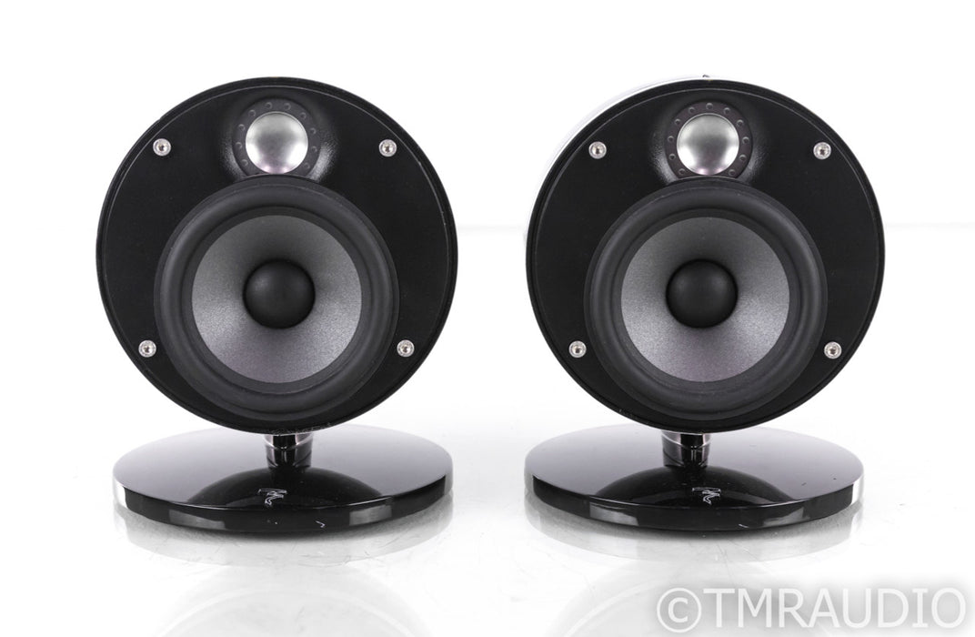 Focal Dome Bookshelf Speakers; Diamond Black Pair; Wall Mount Capable