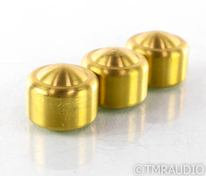Mapleshade Threaded Low Radiused Heavyfeet Brass Footers; Set of 3 Feet