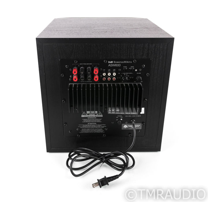 B&W ASW600 10" Powered Subwoofer; Black Ash