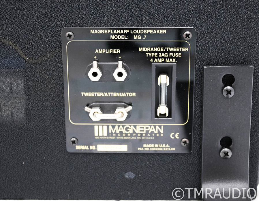 Magnepan MG .7 Planar Magnetic Floorstanding Speakers; Black Pair