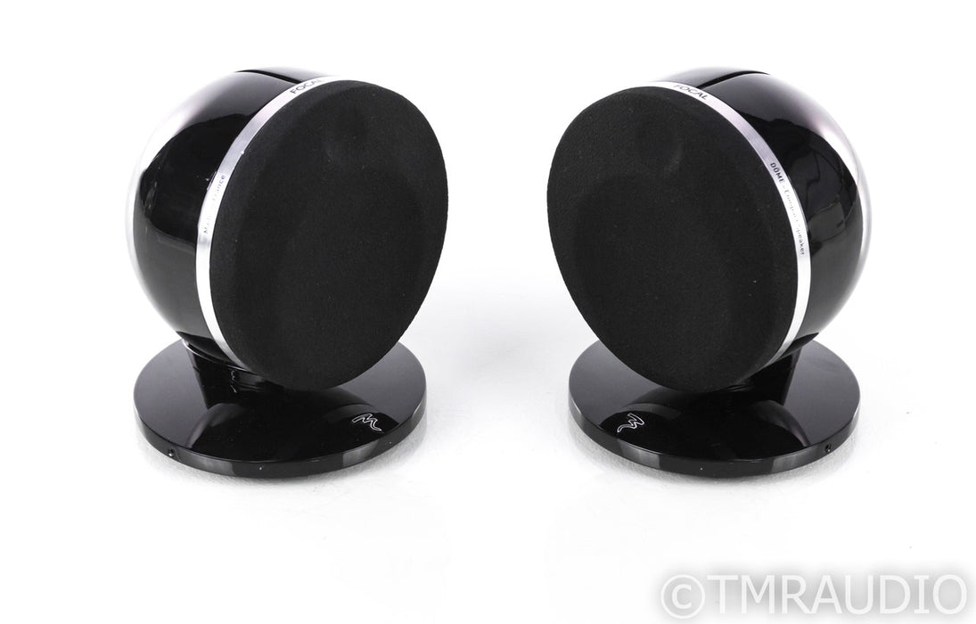 Focal Dome Bookshelf Speakers; Diamond Black Pair; Wall Mount Capable