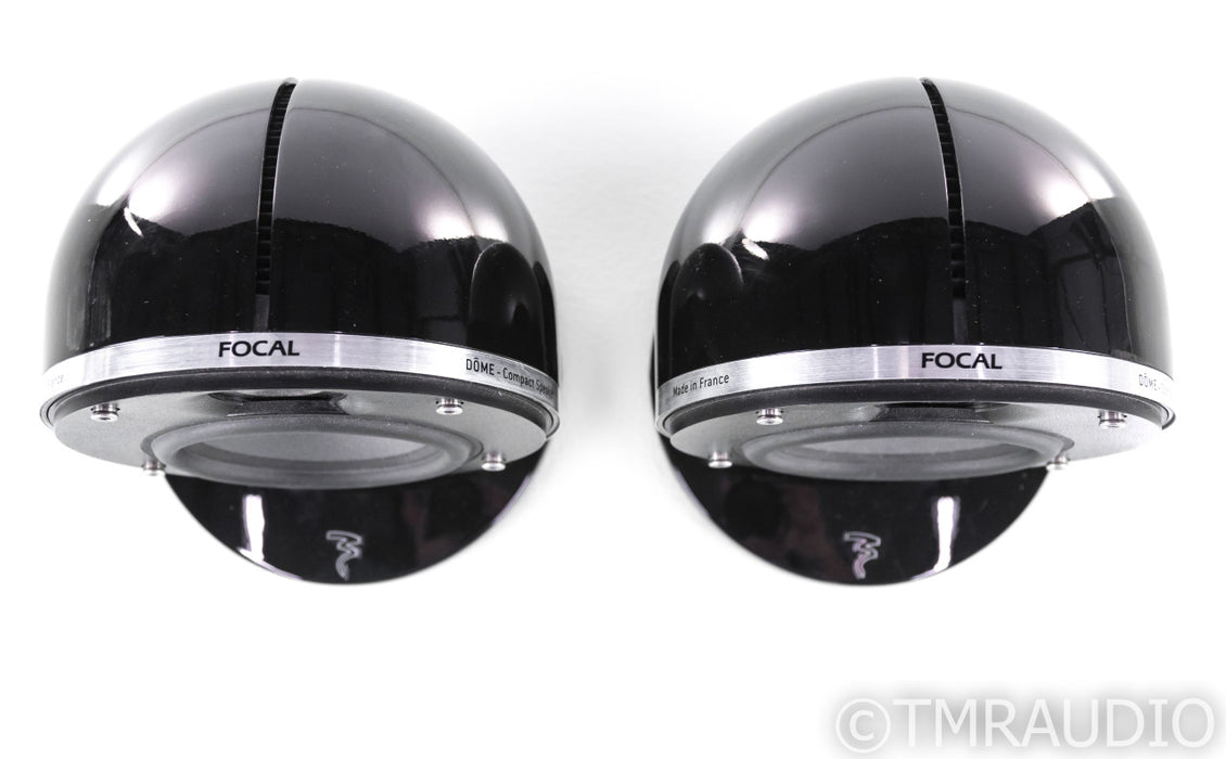 Focal Dome Bookshelf Speakers; Diamond Black Pair; Wall Mount Capable