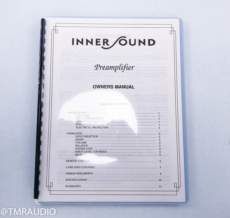 InnerSound Stereo Line Stage Preamplifier