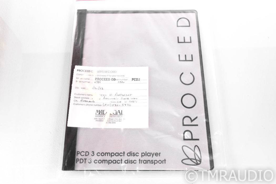 Proceed PCD3 CD Player; PCD-3 (No Remote)