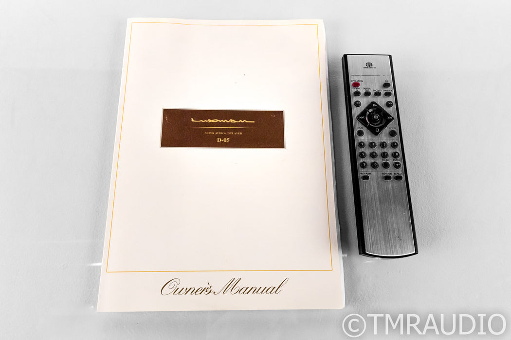 Luxman D-05 SACD / CD Player; Transport; D05; Remote; U.S. Version