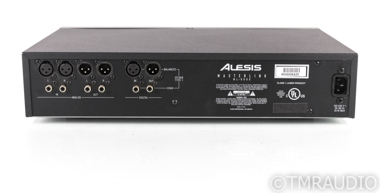 Alesis Masterlink ML-9600 CD / Hard Disk Recorder; ML9600