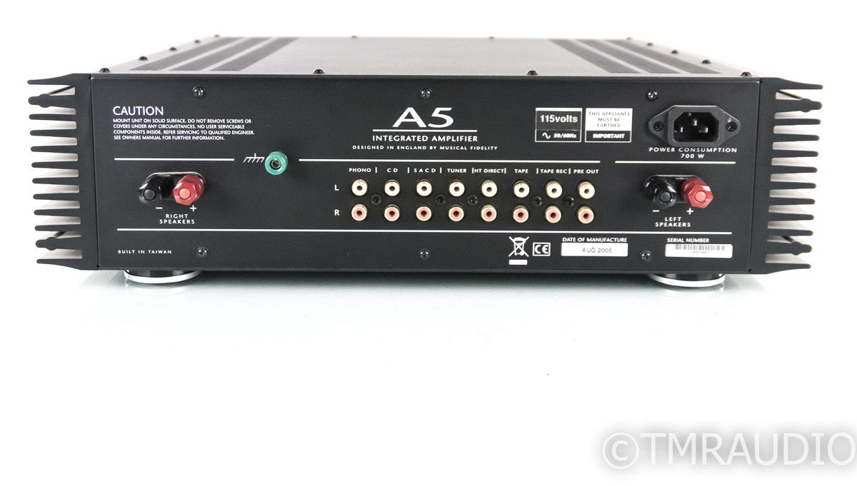 Musical Fidelity A5 Stereo Integrated Amplifier; Remote; MM Phono