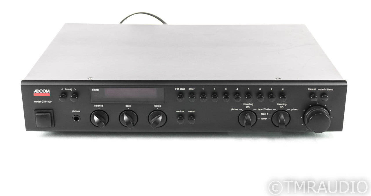 Adcom GTP-400 Stereo Preamplifier / Tuner; GTP400; MM Phono