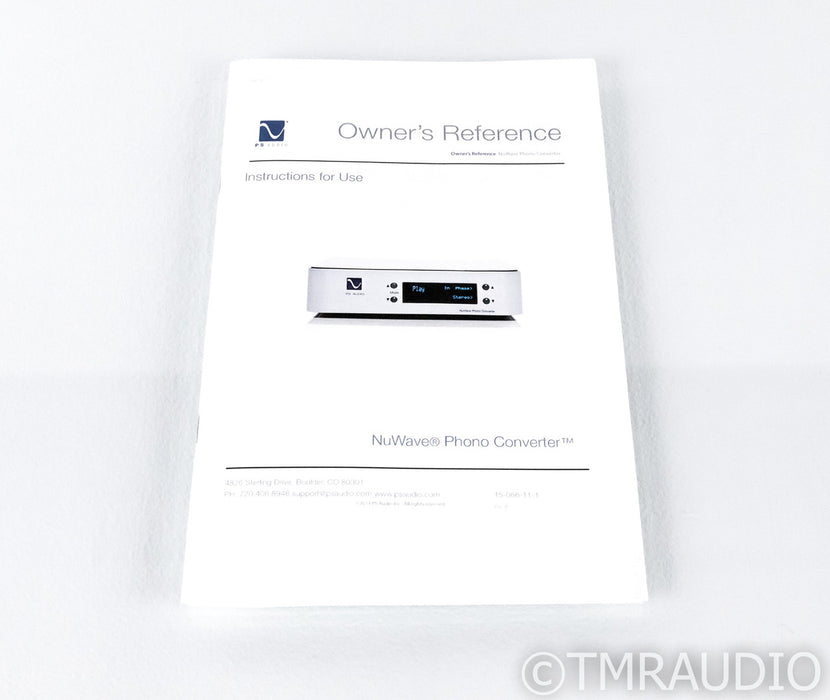 PS Audio NuWave Phono MM / MC Phono Preamplifier; A/D Converter