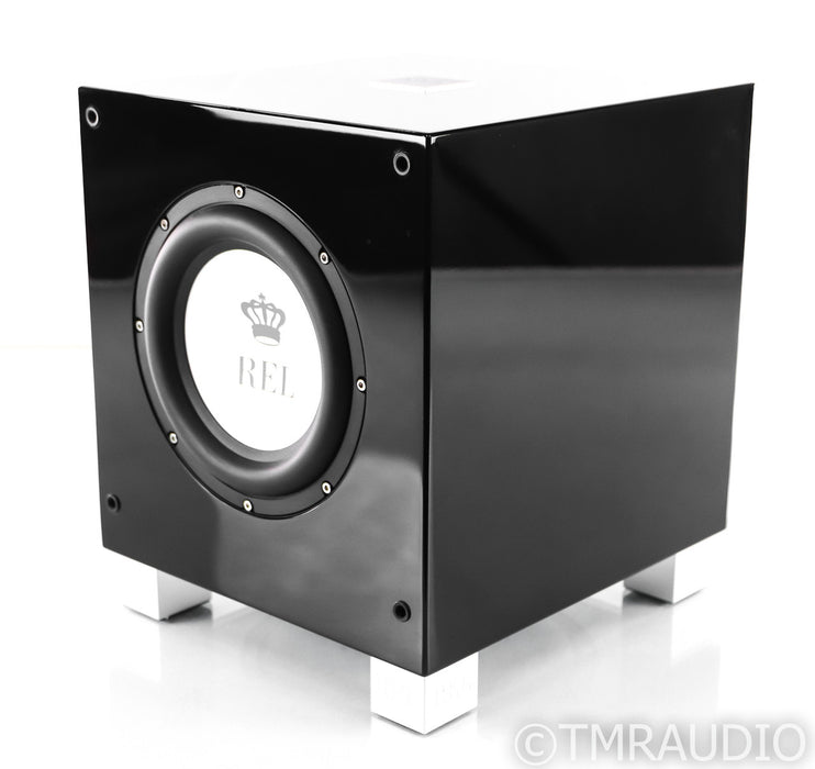REL T/7i 8" Powered Subwoofer; Piano Black; T-7i