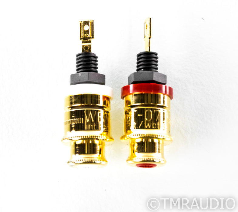 WBT 0705 E Gold-Plated Copper Binding Posts; WBT-0705 Cu; Pair (Never Used)