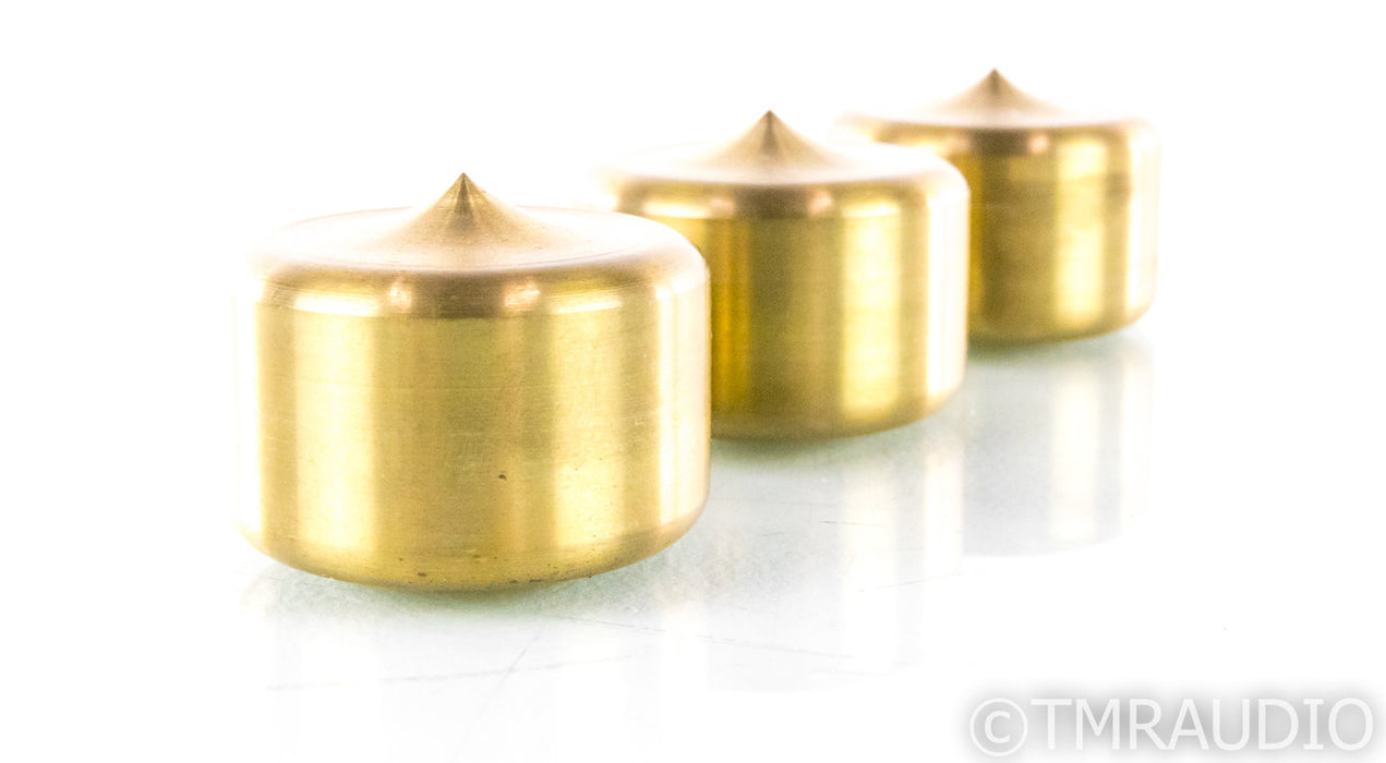Mapleshade Heavyfoot Low 1.5" Brass Isolation Feet; Set of 3; Unthreaded