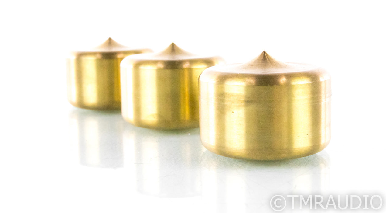 Mapleshade Heavyfoot Low 1.5" Brass Isolation Feet; Set of 3; Unthreaded