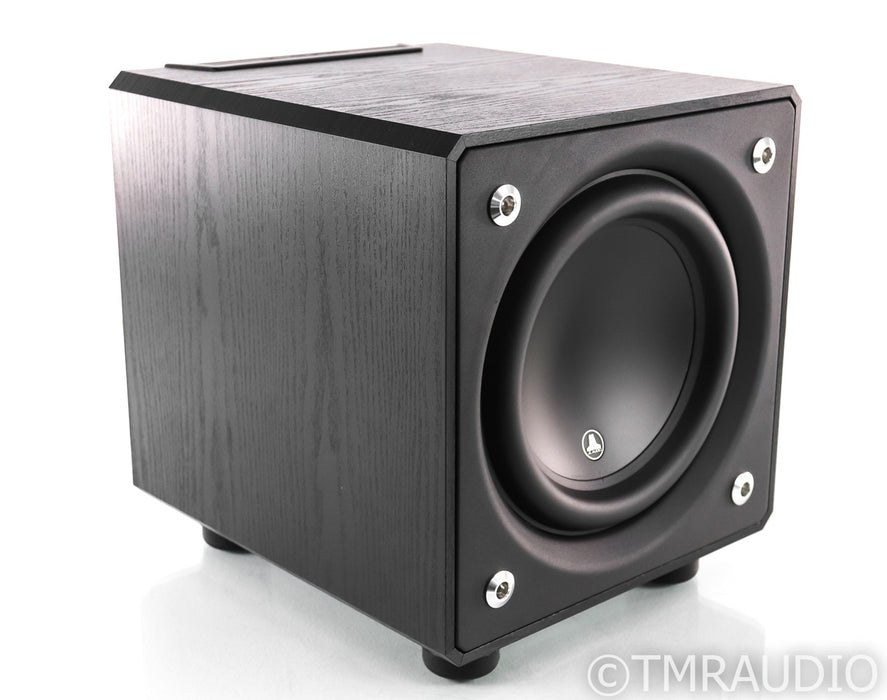 JL Audio E110 E-Sub 10" Powered Subwoofer; Black Ash w/ SVS SoundPath Feet