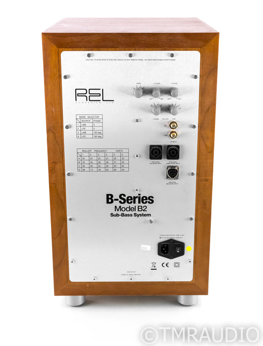 REL Acoustics Brittania B2 10" Powered Subwoofer; Cherry; B-2; B-Series